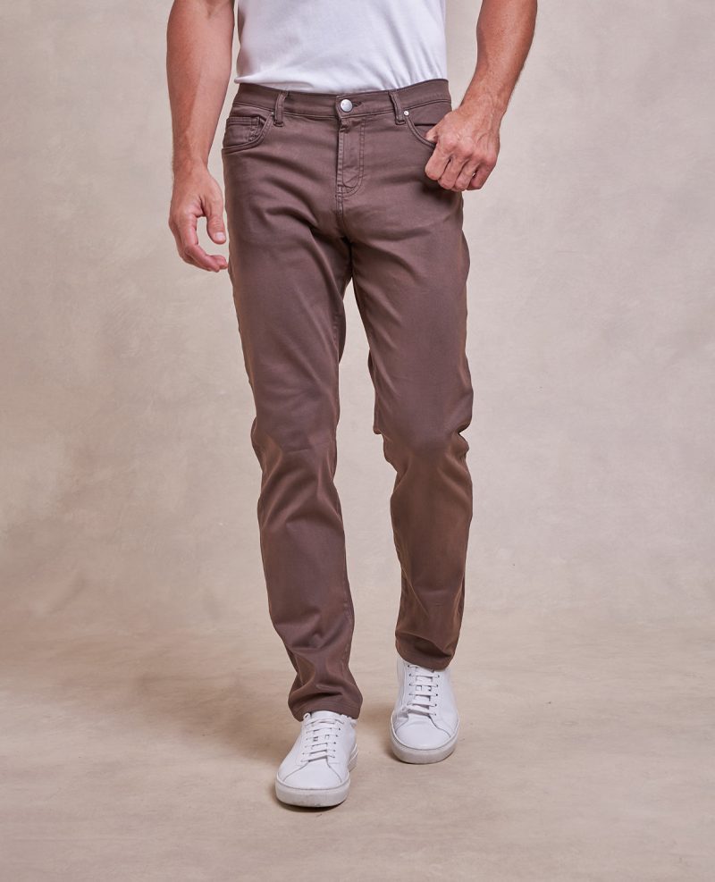 R51Pant ComfortCottonStretch5Pocket DarkChocolate 01