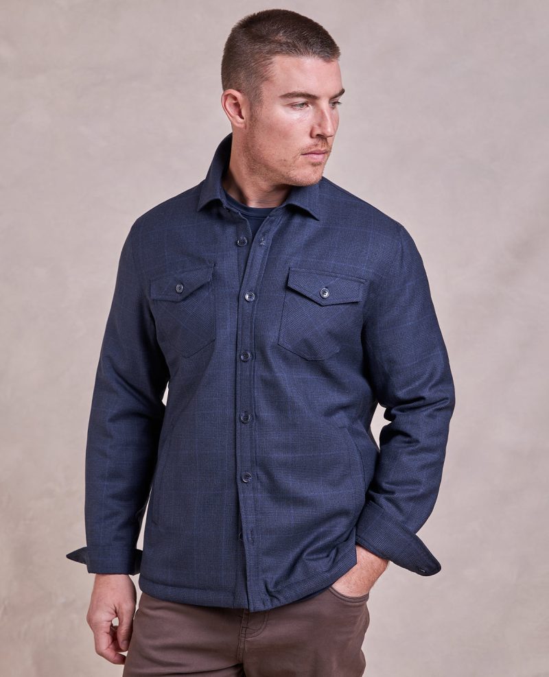 TheBarrett WoolShirtJacketw QuiltedLining Blue Navy 01