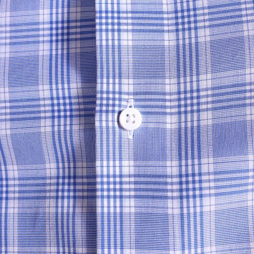 TheBrookes SuitingCheckDressShirt Blue 03