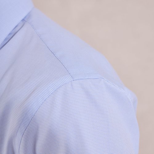 TheBrookes ThomasMasonMicroCheckJourneyDressShirt Blue 04