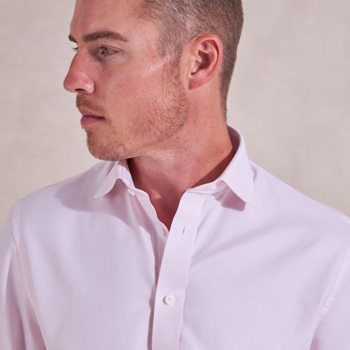 TheBrookes ThomasMasonMicroCheckJourneyDressShirt Pink 02