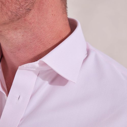 TheBrookes ThomasMasonMicroCheckJourneyDressShirt Pink 03