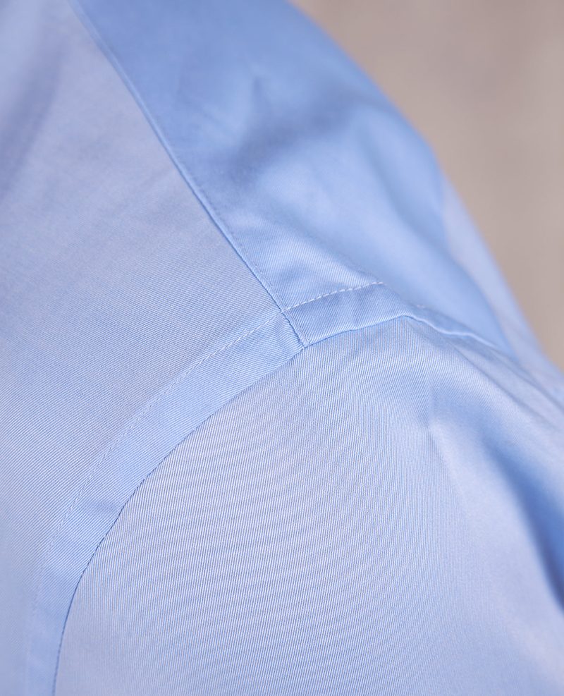 TheBrookes TwillSolidDressShirt Blue 06