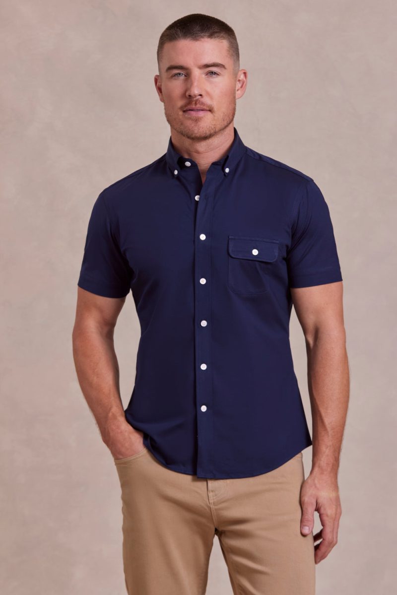 TheDeanBD SSNon IronShirt Navy Rye51 February2024 10517