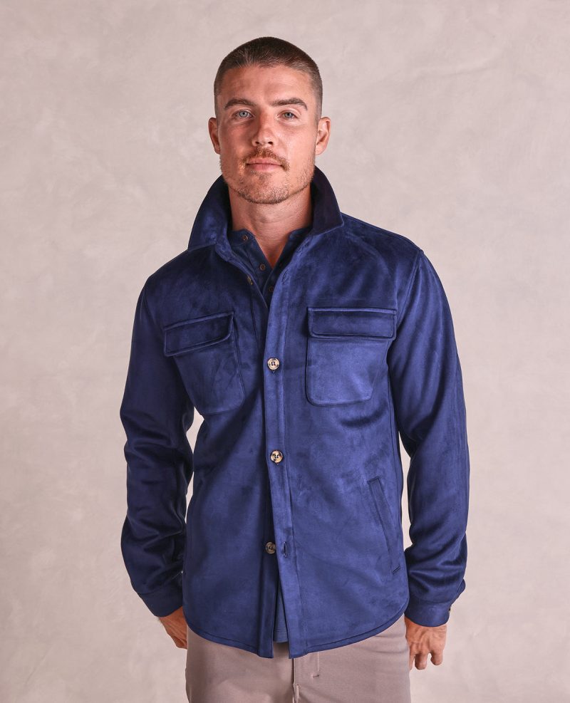 TheDrummond MicrosuedeChoreJacket Navy 01