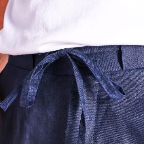 TheEllis LinenDrawstringTrouser Navy 03