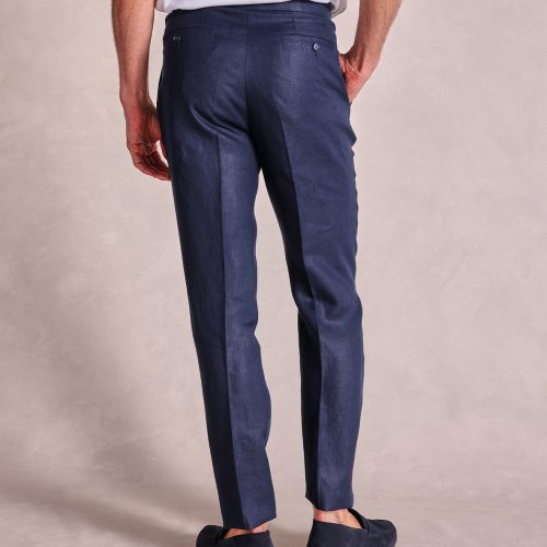 TheEllis LinenDrawstringTrouser Navy 05