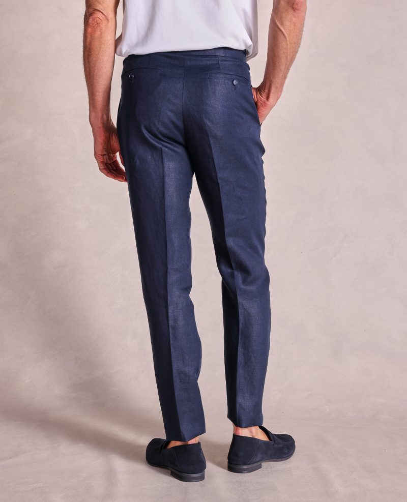 TheEllis LinenDrawstringTrouser Navy 05