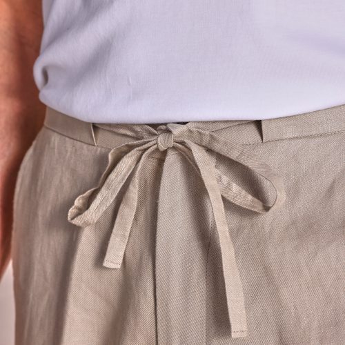 TheEllis LinenDrawstringTrouser Taupe 03