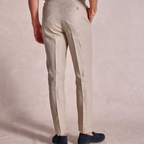 TheEllis LinenDrawstringTrouser Taupe 05