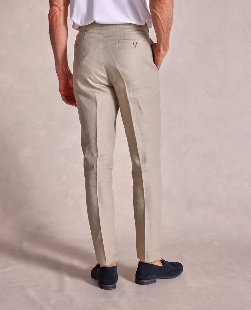 TheEllis LinenDrawstringTrouser Taupe 05