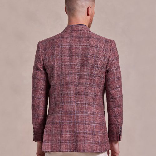 TheGeorge HopsackGlenncheckJacket Red Rye51 February2024 122