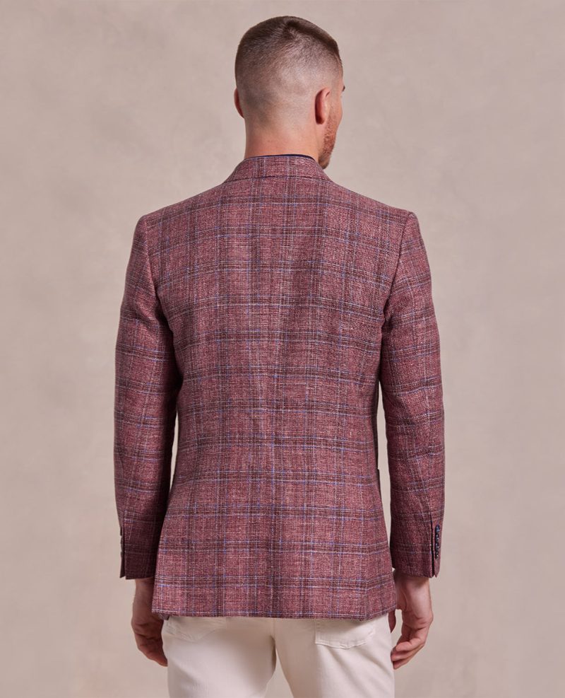 TheGeorge HopsackGlenncheckJacket Red Rye51 February2024 122