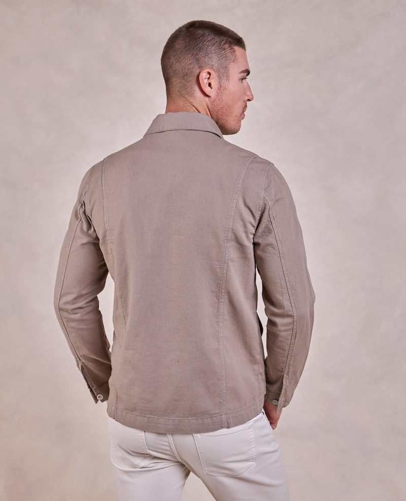 TheHarper Cotton LinenChoreCoat Taupe 06