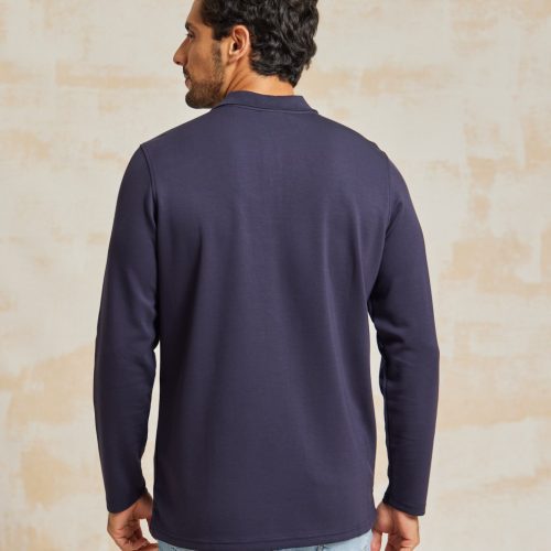 TheHolden StoneWashedDoubleKnitLSPolo Navy RYE51 July20243105 min