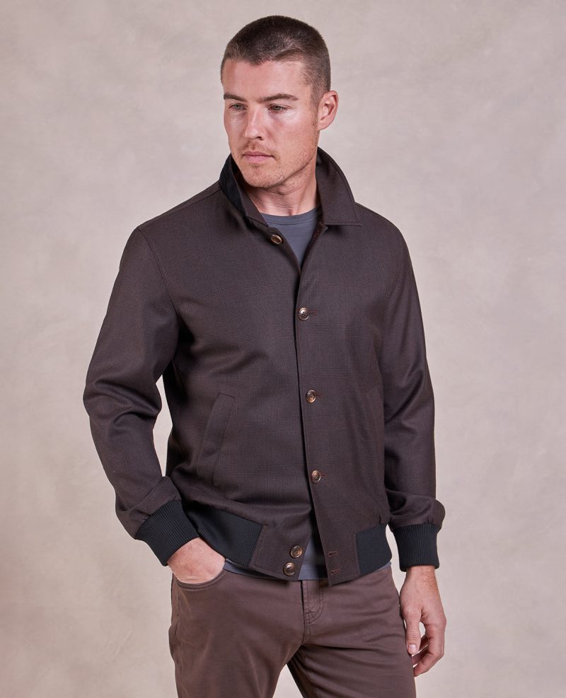 TheKeats WoolBlousonJacket Brown Black 01