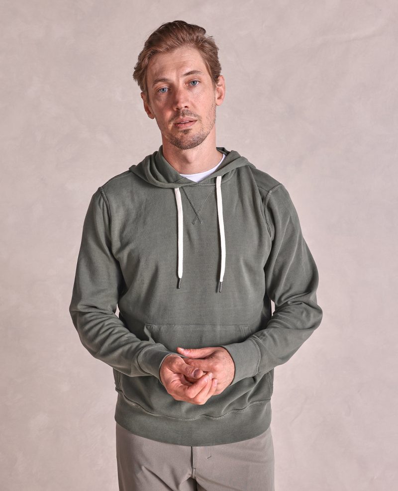 TheMontauk GarmentWashedHoodie Olive 01