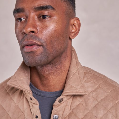 ThePike QuiltedShirtJacket Camel 02