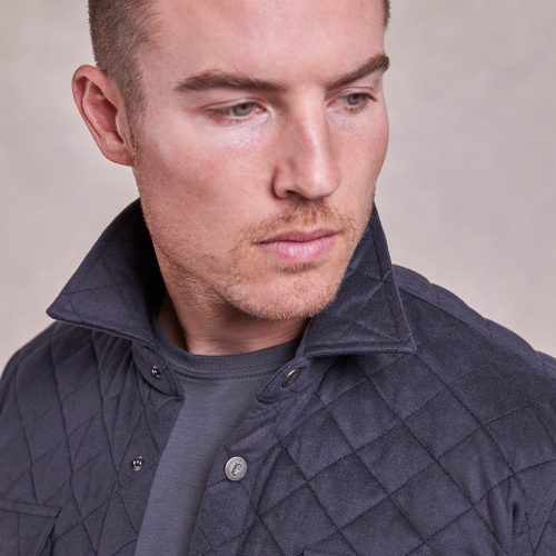 ThePike QuiltedShirtJacket Charcoal 02