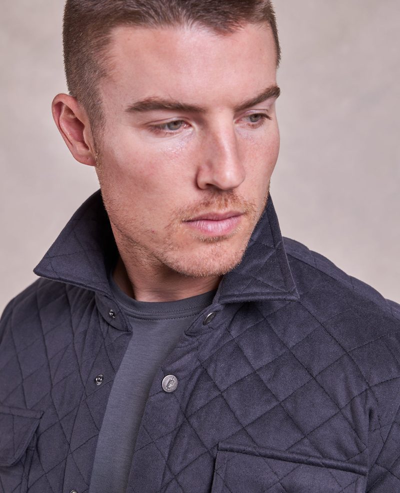 ThePike QuiltedShirtJacket Charcoal 02