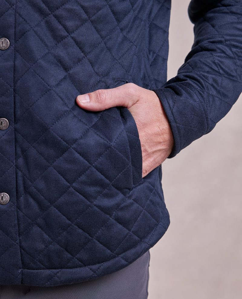 ThePike QuiltedShirtJacket Navy 04