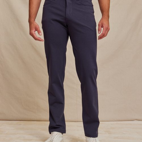 The Voyager Performance 5 Pocket Pant New Navy RYE51 PDP August2024 VoyagerPolo 4034