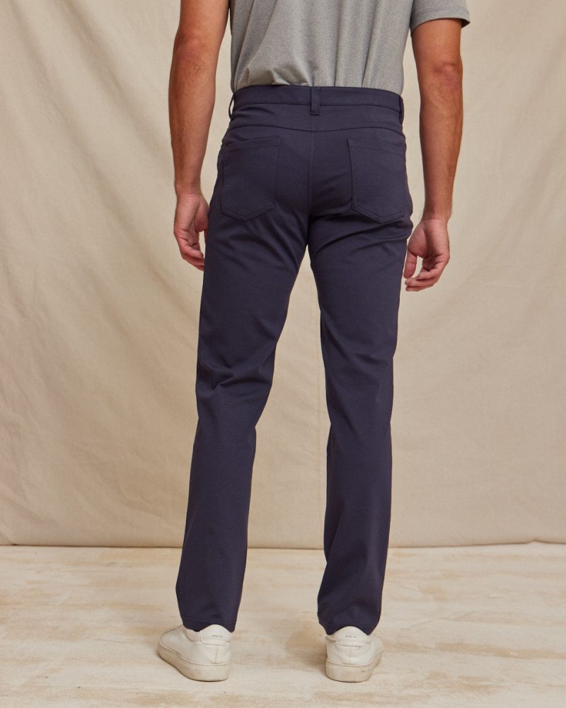 The Voyager Performance 5 Pocket Pant New Navy RYE51 PDP August2024 VoyagerPolo 4049